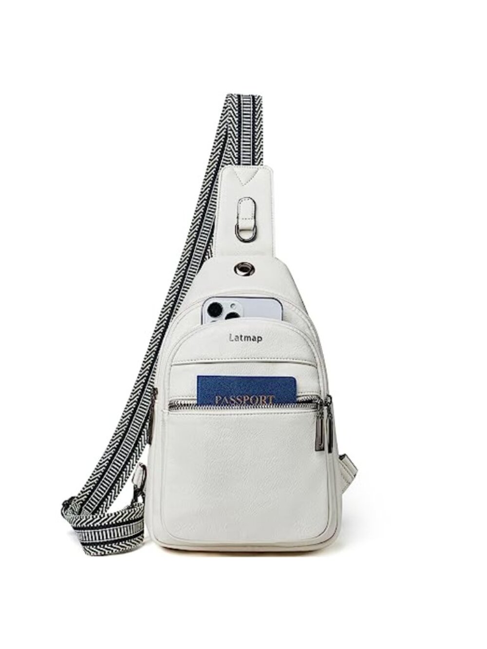 Faux Leather Sling Bag Crossbody Shoulder Tote Backpack Fanny Pack Travel Purse